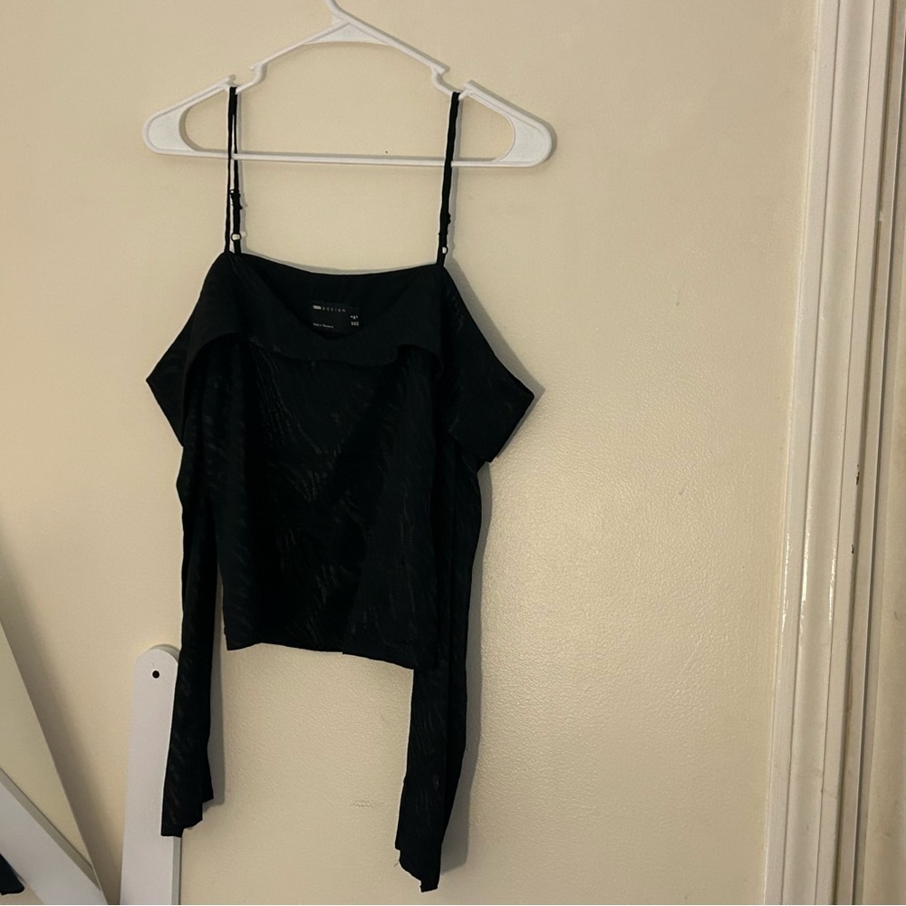 ASOS DESIGN Animal Print Cold Shoulder Blouse NWOT SZ 4 Small